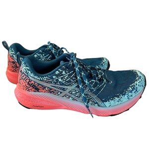 Asics Women's Teal and Coral Athletic Shoes